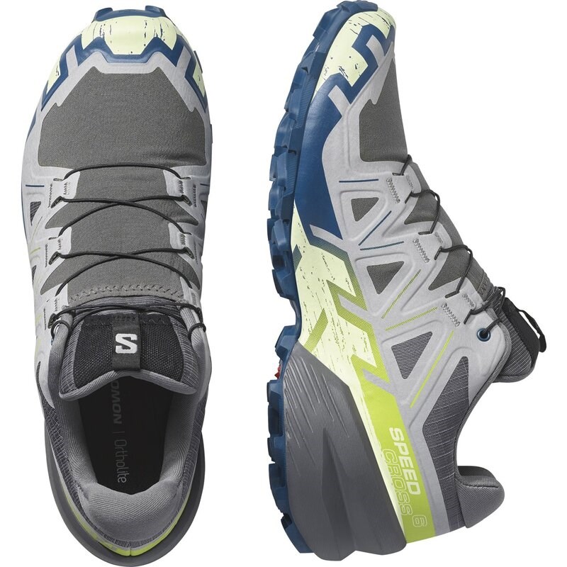 Neu Eingetroffen Salomon Herren Trailrunningschuhe SHOES SPEEDCROSS 6 - Castlerock/Limettencreme/Poseidon