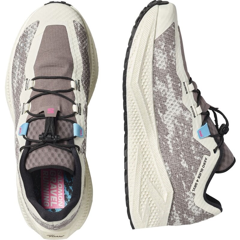 Neu Eingetroffen Salomon Herren Laufschuhe SHOES AERO GLIDE 4 GRVL - Vanilleeis/Schwarz/Eisen