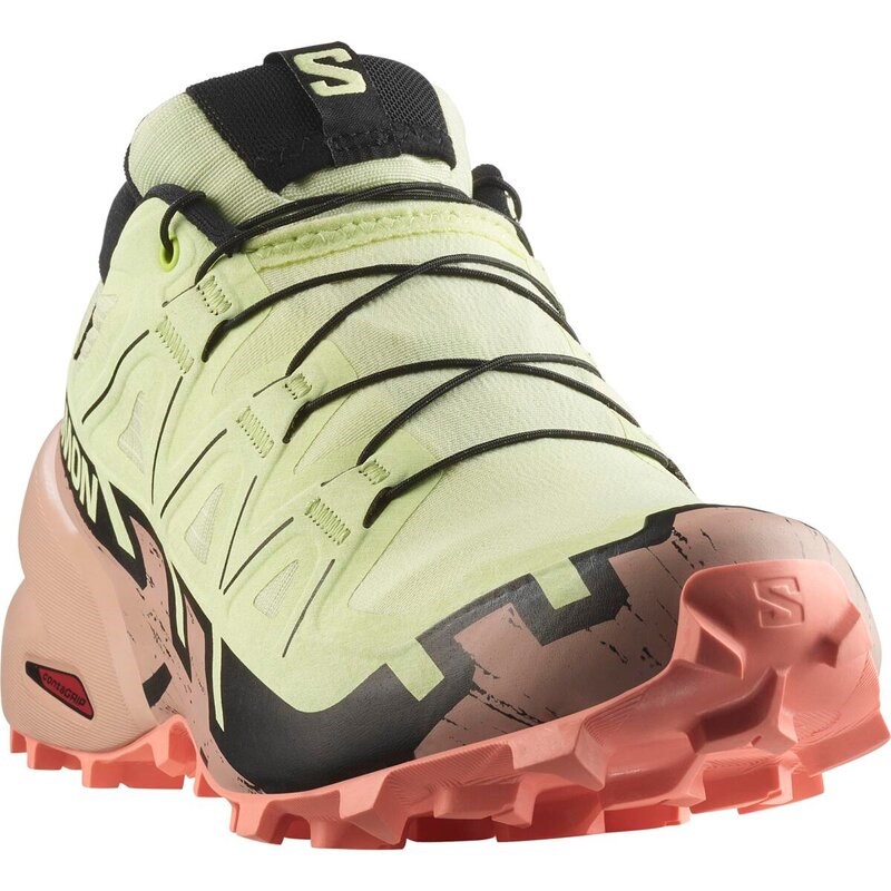 Neu Eingetroffen Salomon Damen Trailrunningschuhe SHOES SPEEDCROSS 6 GTX W Lime - Limettencreme/Mahagoni Rose/Schwarz