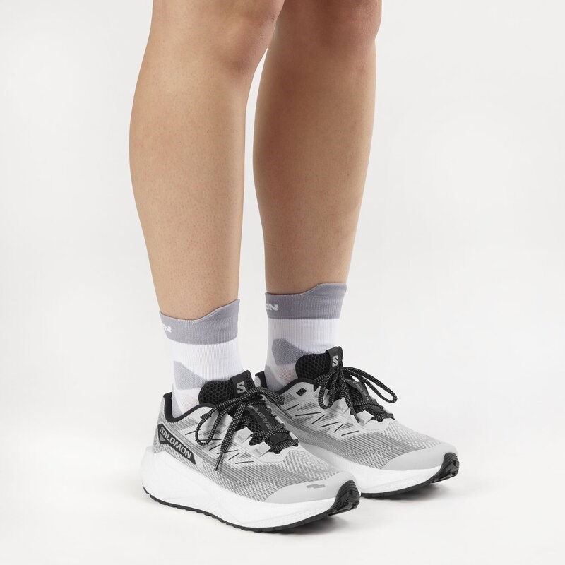 Neu Eingetroffen Salomon Damen Laufschuhe SHOES AERO BLAZE 3 GRVL W - Mond Rock/Weiß/Schwarz