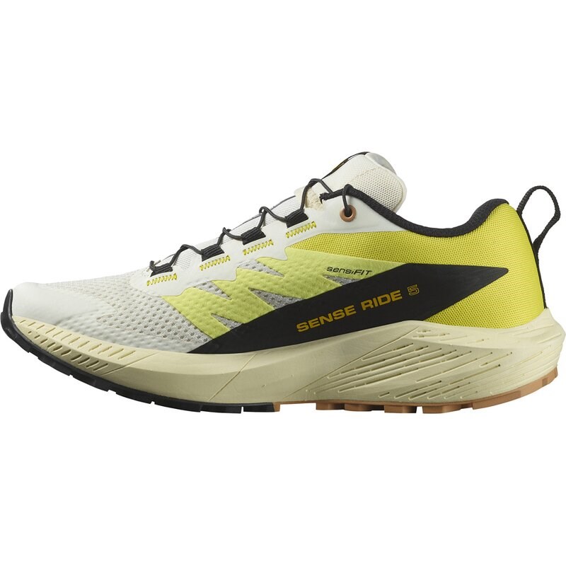 Neu Eingetroffen Salomon Damen Trailrunningschuhe SHOES SENSE RIDE 5 W - Vanilleeis/Schwefelquelle/Schwarz