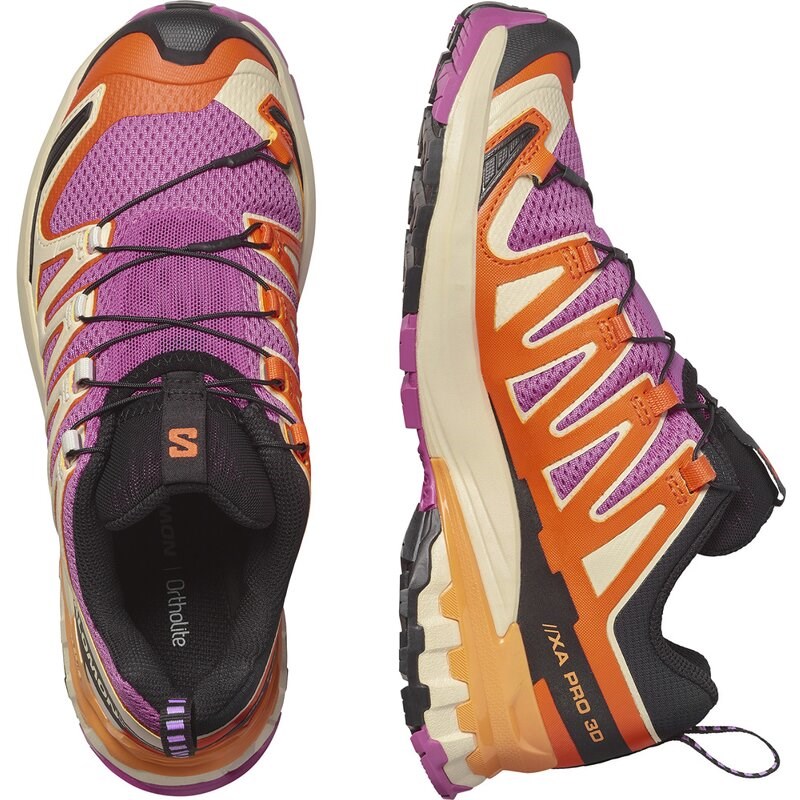 Neu Eingetroffen Salomon Damen Trailrunningschuhe SHOES XA PRO 3D V9 W Rose - Rosenviolett/Drachenfeuer/Papaya