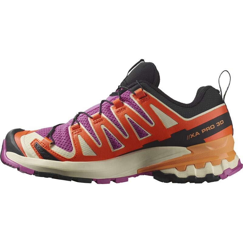 Neu Eingetroffen Salomon Damen Trailrunningschuhe SHOES XA PRO 3D V9 W Rose - Rosenviolett/Drachenfeuer/Papaya