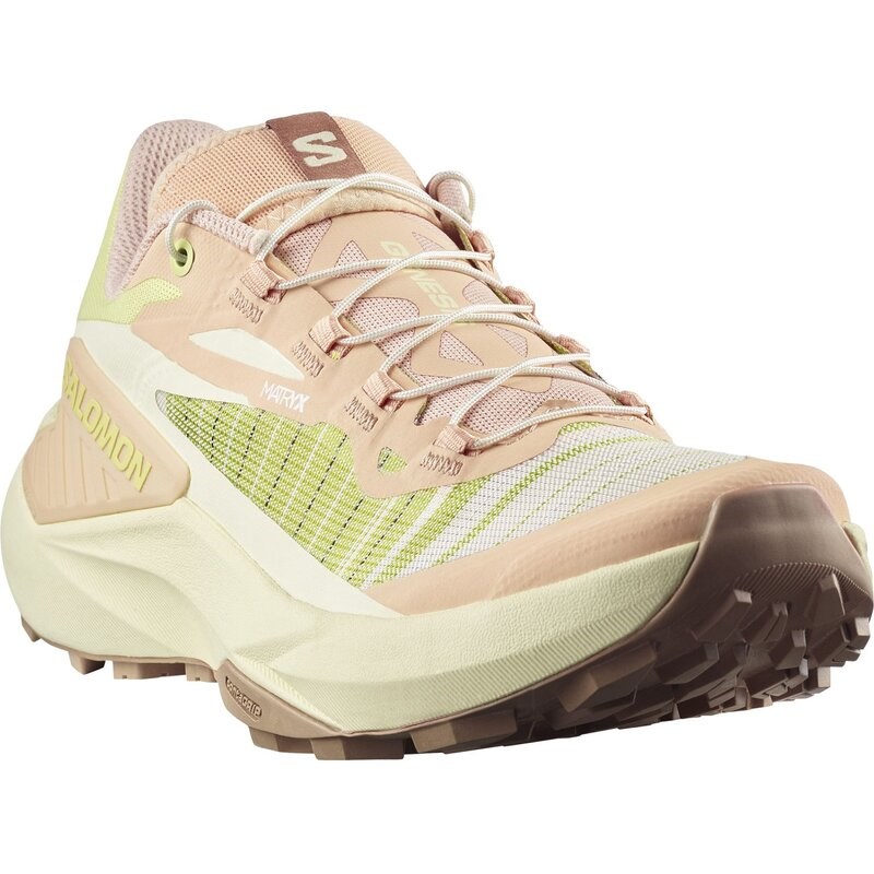 Neu Eingetroffen Salomon Damen Trailrunningschuhe SHOES GENESIS W Almond - Mandelcreme/Transparentes Gelb/Sonne