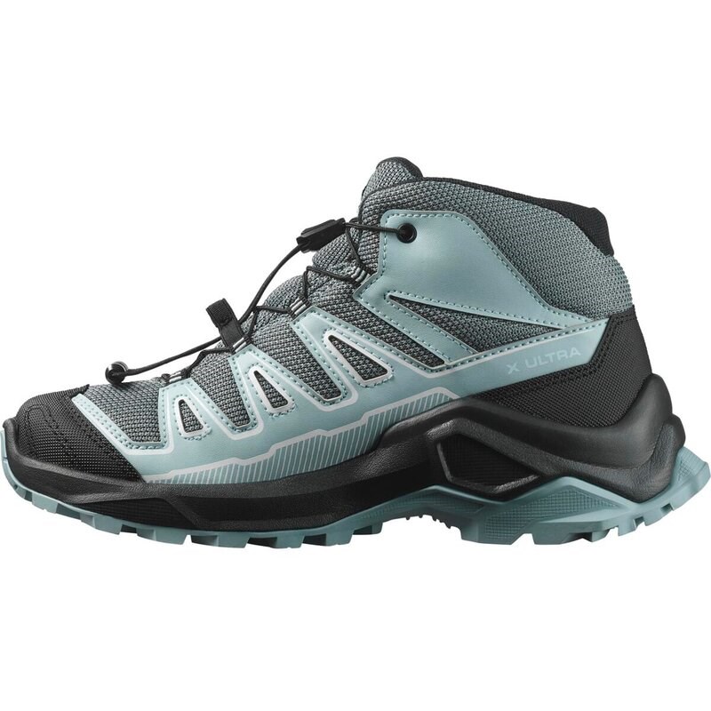 Neu Eingetroffen Salomon Kinder Trekkingstiefel SHOES X ULTRA MID GTX J - Turbulenz/Schwarz/Turmalin
